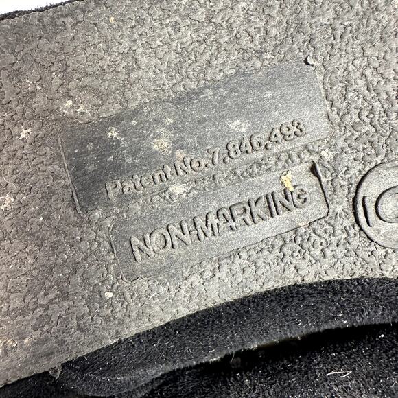 Suede Fur Lined Moccasin Slippers Womens SZ 6 Black Cozy Winter Bow Loungewear - Picture 7 of 7